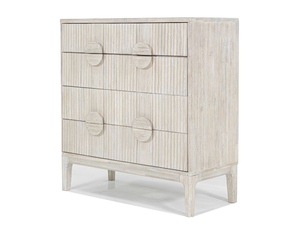 Adro Tallboy – Solid Acacia Timber with White Wash Finish - 