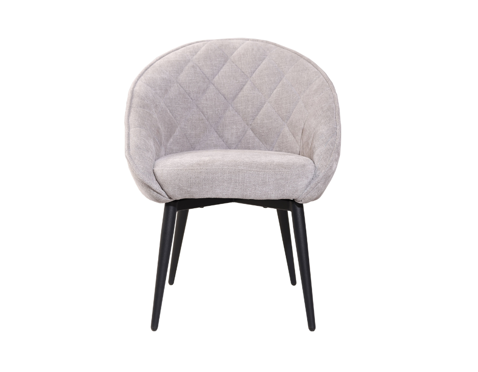 Anton Dining Chair – Quilted Glamour Fabric, Modern Elegant Design - 
