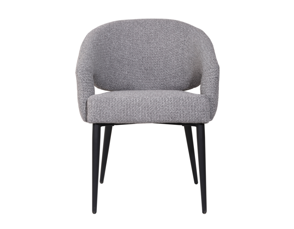 Atlas Dining Chair – Royal Fabric with Powder-Coated Steel Legs - 