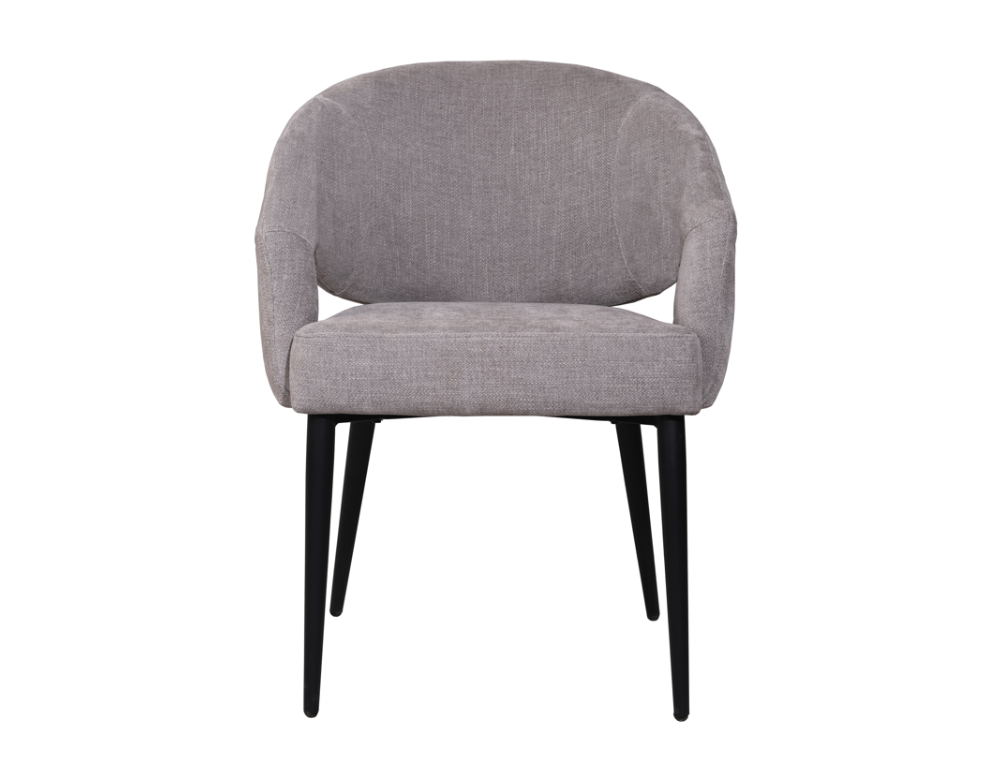 Atlas Dining Chair – Royal Fabric with Powder-Coated Steel Legs - 