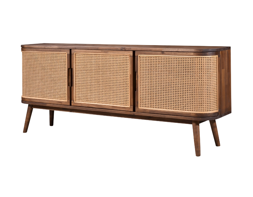 Balmain Buffet – Acacia Timber with Cane Front Inserts - 
