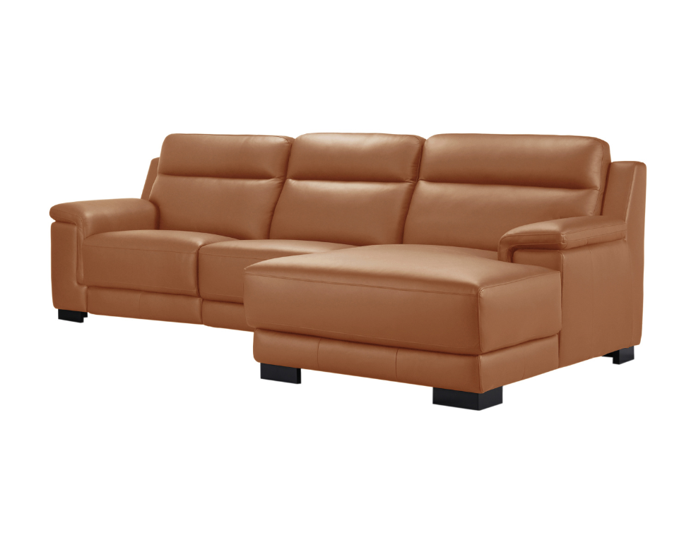 Barclay 3 Seater Chaise with Electric Recliner – 100% Luxury Leather with USB Ports - 