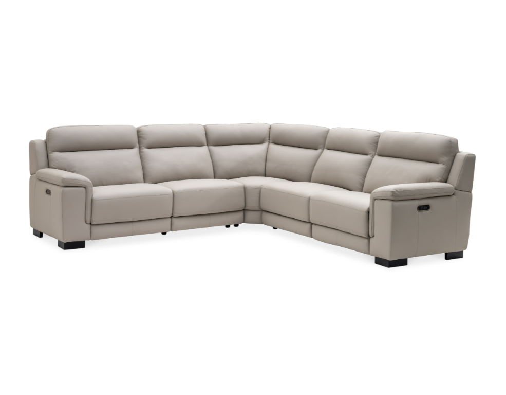 Barclay Corner Lounge – Includes 2 Electric Recliners in 100% Luxury Leather - 