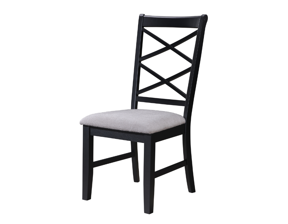 Blackwood Cross Back Dining Chair – Timber Frame with Soft Fabric - 