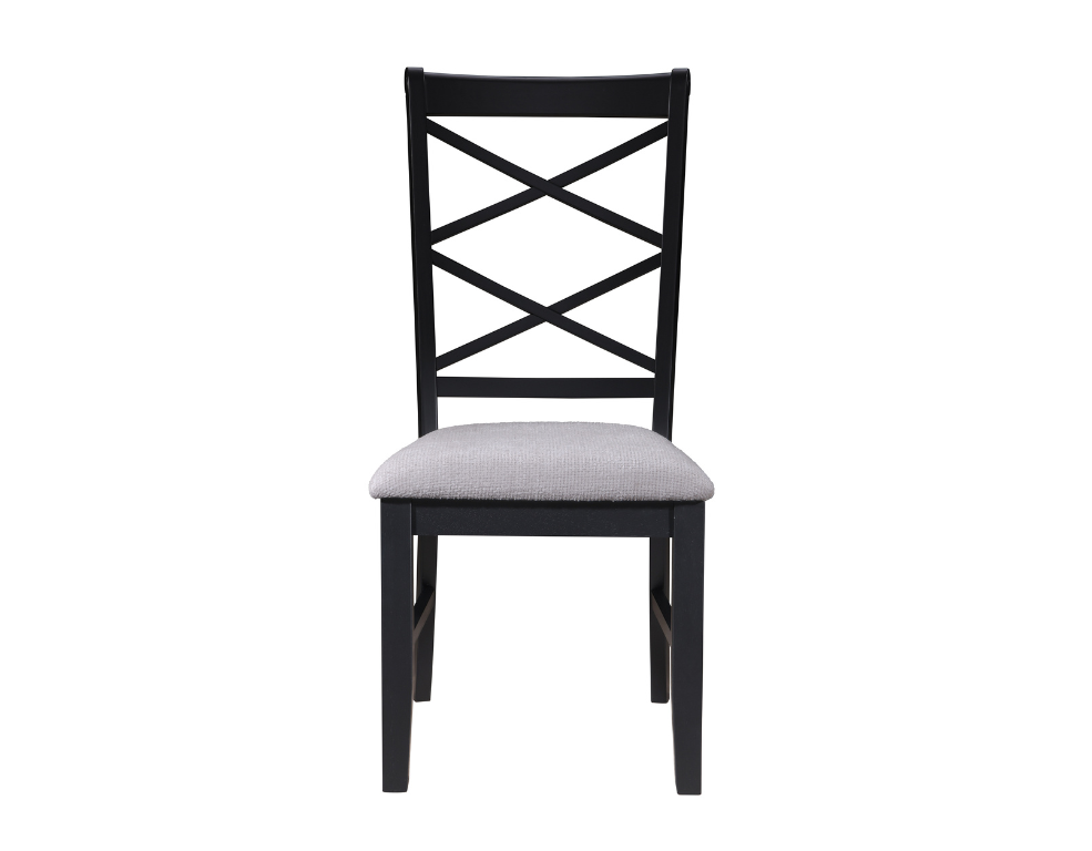 Blackwood Cross Back Dining Chair – Timber Frame with Soft Fabric - 