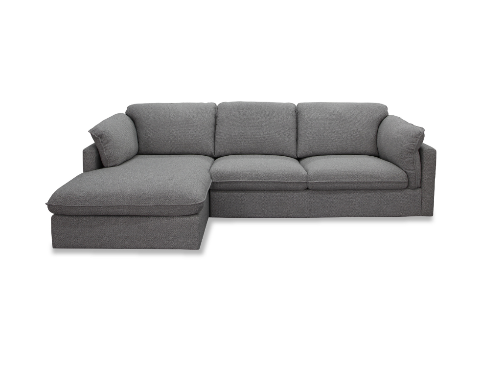 Cali 3 Seater Chaise Lounge – Royal Fabric with Timber Frame - 