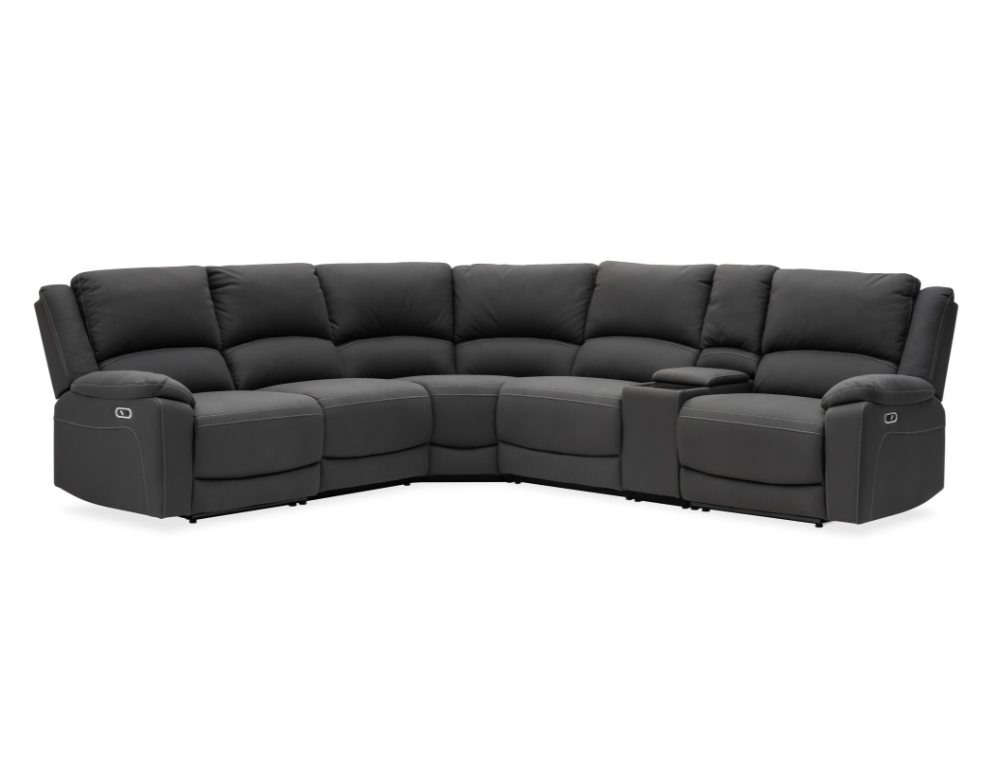 Commander 5 Seater Modular Corner Lounge – Luxurious Fabric & Electric Recliners - 