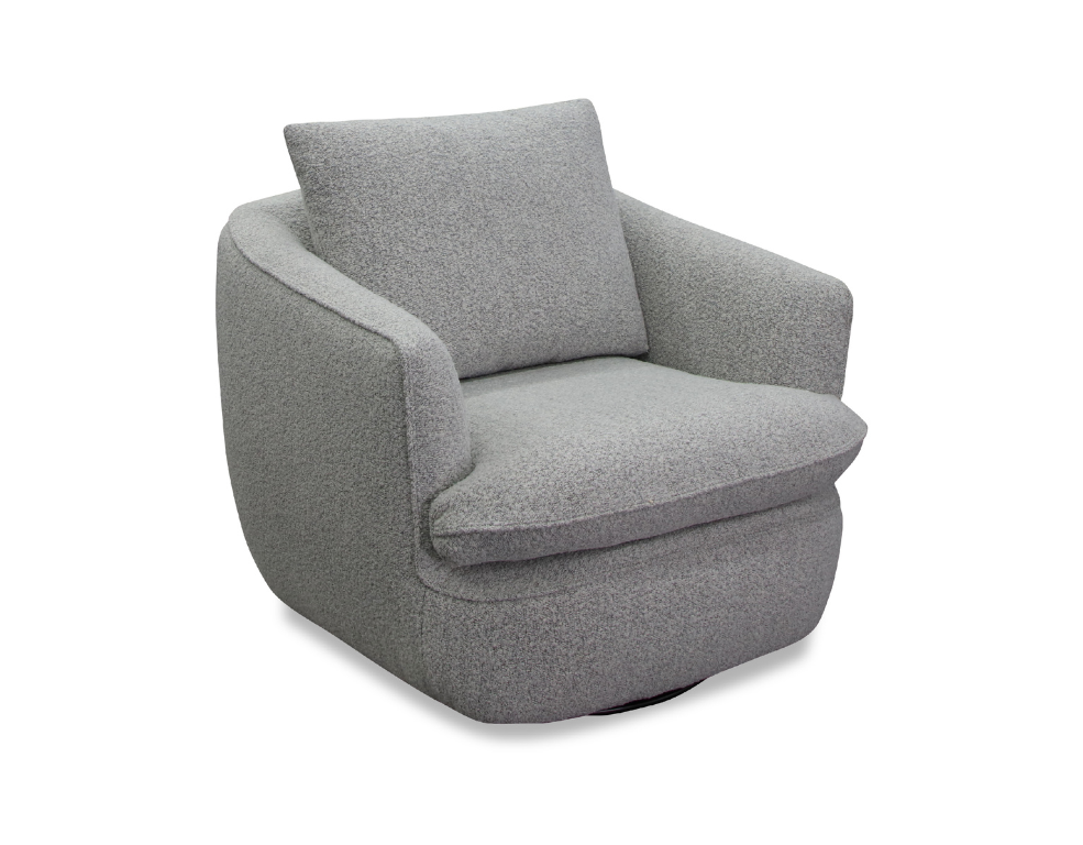 Cosmo Swivel Chair – Feather & Foam Seating with 360° Rotation - 