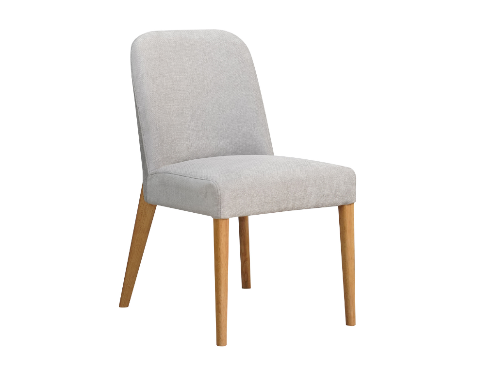 Daisy Dining Chair – Soft Fabric with Solid Timber Legs - 