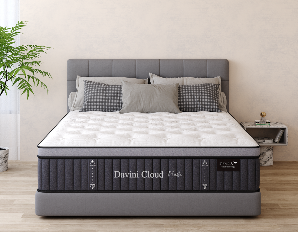 Davini Cloud Plush Mattress – Pocket Coil Support with Plush Foam Layers - 