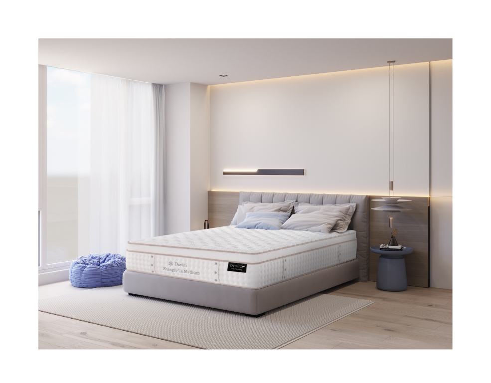 Davini Shangri-La Medium Mattress – Gel Memory Foam with 5 Zone Pocket Coil Support - 