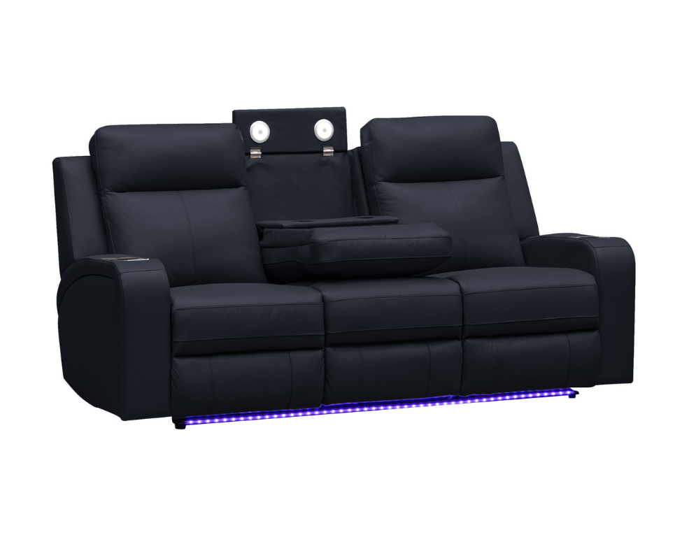 
                  
                    Dawson 3 Seater Theatre Suite – 100% Thick Leather with Built-in USB Ports - 
                  
                