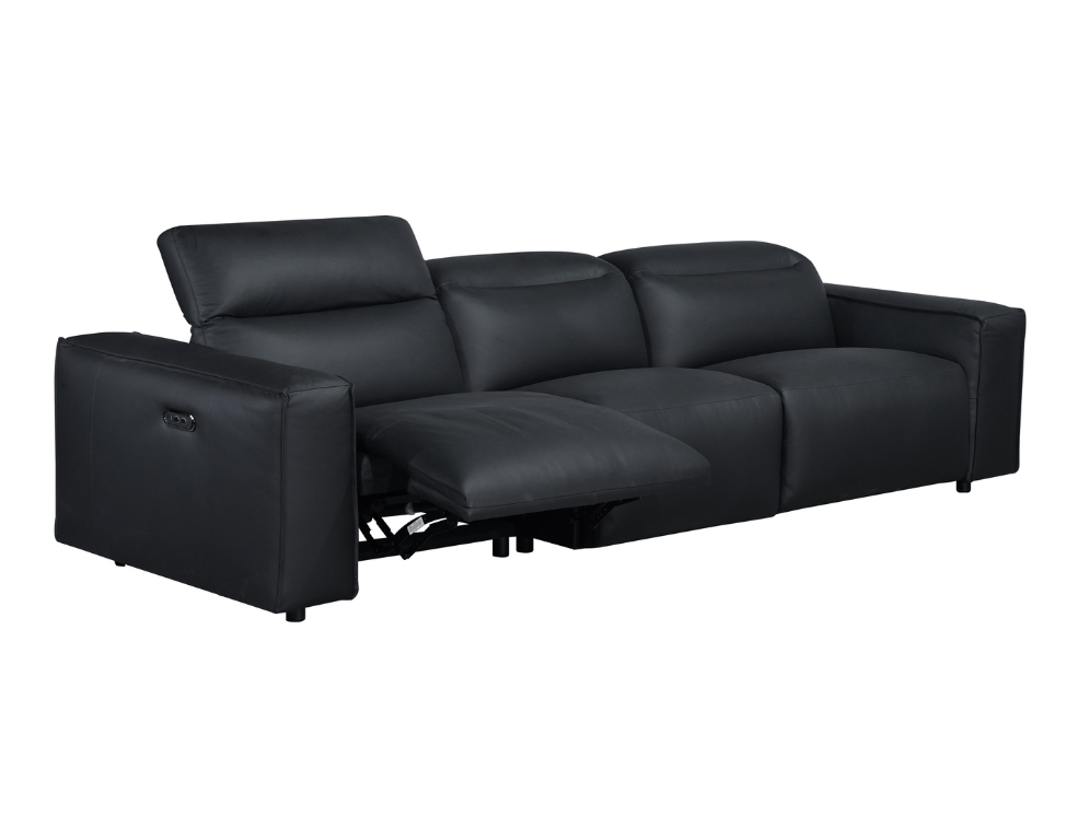 Denver 3 Seater Electric Recliner – 100% Leather with USB Chargers - 