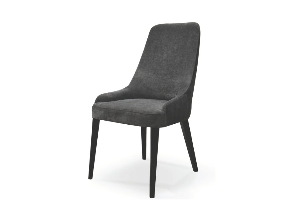 Dining Chair 1294 – Venice Licorice Fabric & Embossed Midnight Frame - 