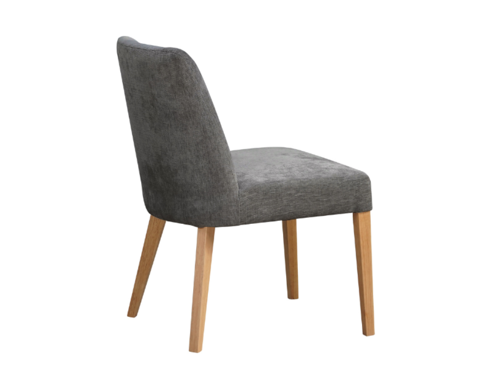 Dining Chair 1297 – Milan Licorice Fabric with Sleek Black Frame - 