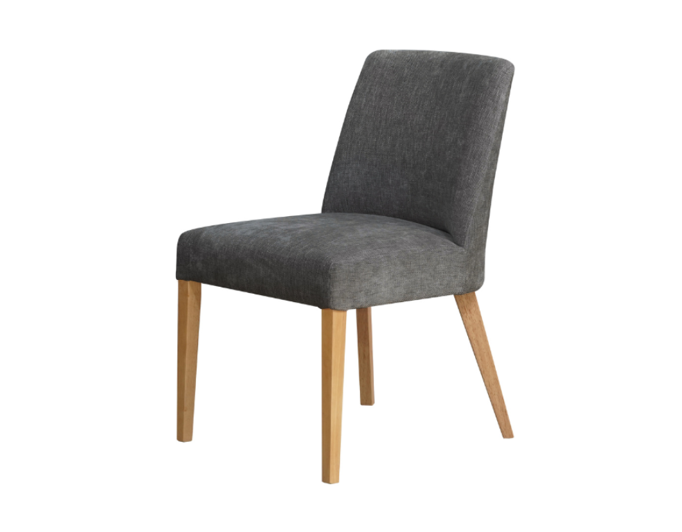 Dining Chair 1297 – Milan Licorice Fabric with Sleek Black Frame - 