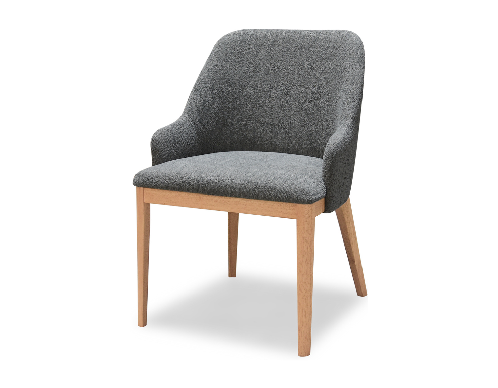 Dining Chair 1589 – Artie Fabric with Solid Wood Legs - 