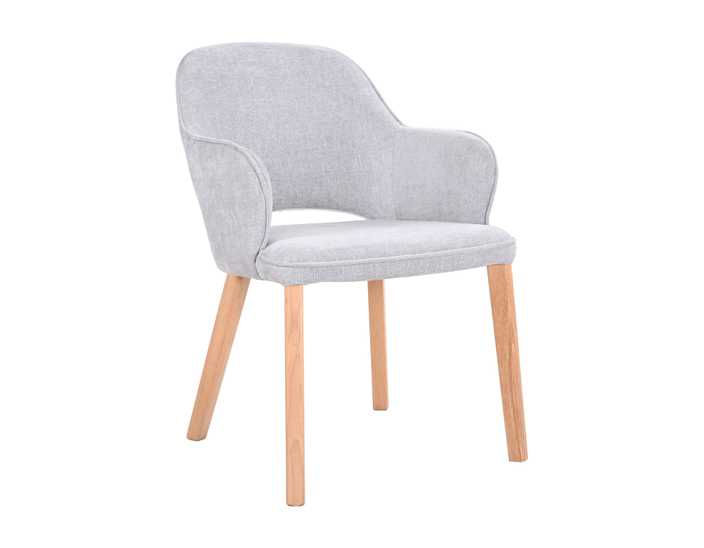 Dining Chair 1844-5P – Curved Back Oak Dining Chair - 