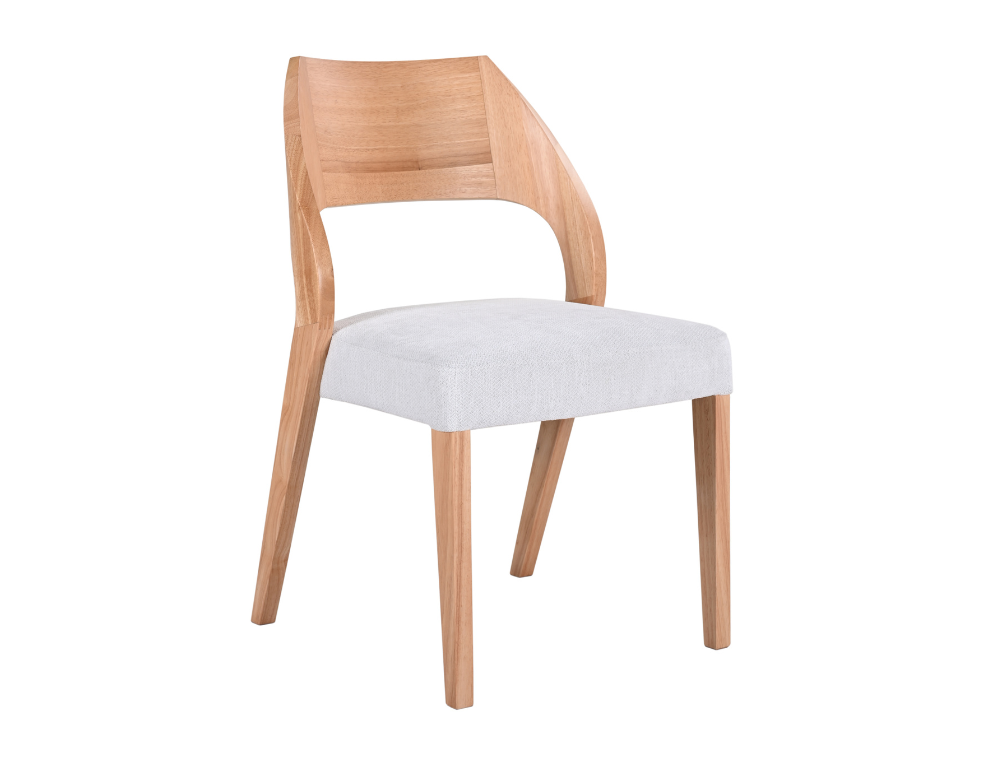 Dining Chair 4120 – Contemporary Curved Back Dining Chair with Comfortable Fabric Sea - 