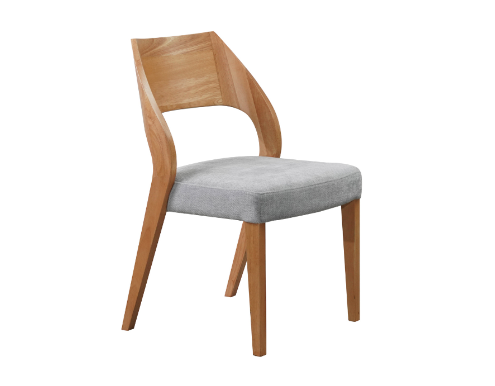 Dining Chair 4120 – Contemporary Curved Back Dining Chair with Comfortable Fabric Sea - 