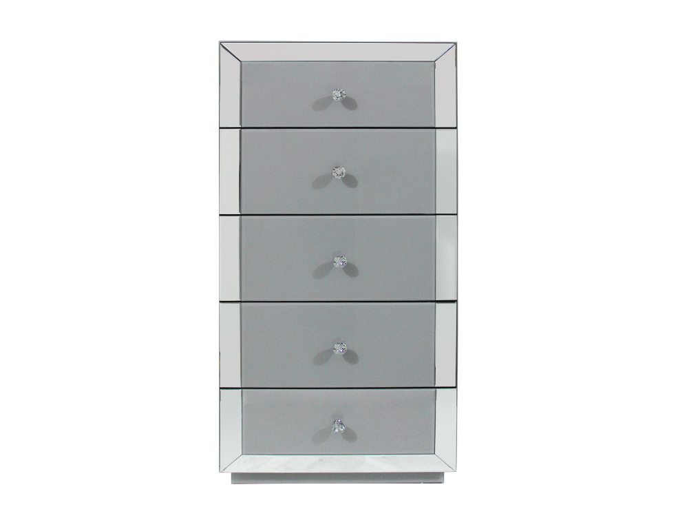 Ellie Slim Tallboy – 5 Drawer Storage with Designer Handles - 