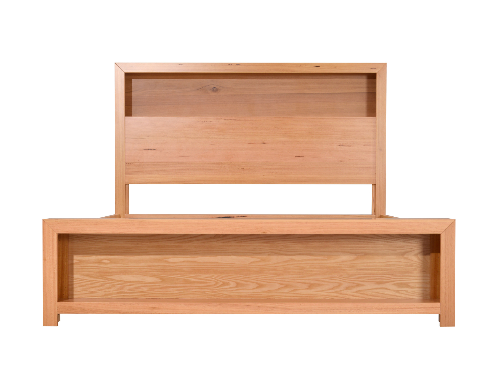 Emerald Bed Frame – Messmate Timber with LED Headboard & USB Ports - 