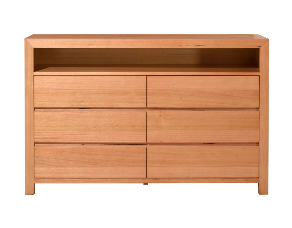 Emerald Dresser – Messmate Timber with 6 Smooth Action Drawers - 