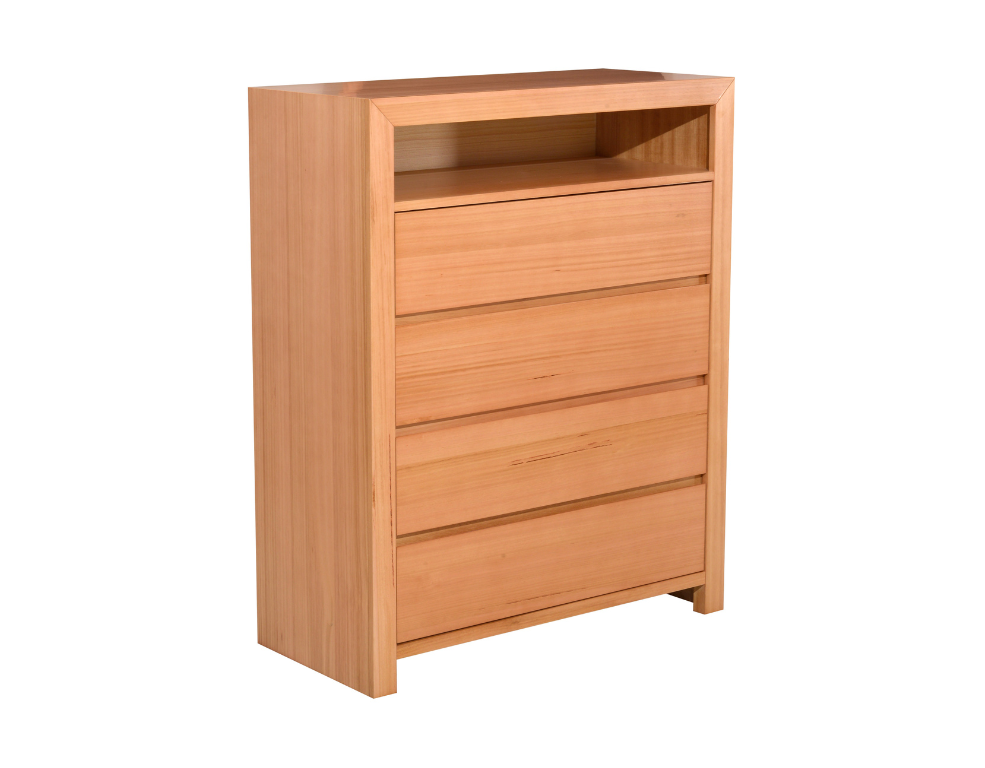 Emerald Tallboy – Messmate Timber with 4 Smooth Action Drawers - 