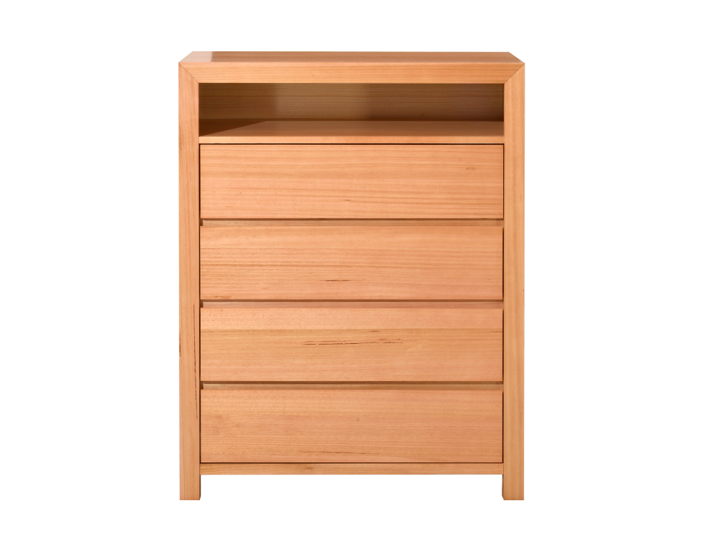 Emerald Tallboy – Messmate Timber with 4 Smooth Action Drawers - 