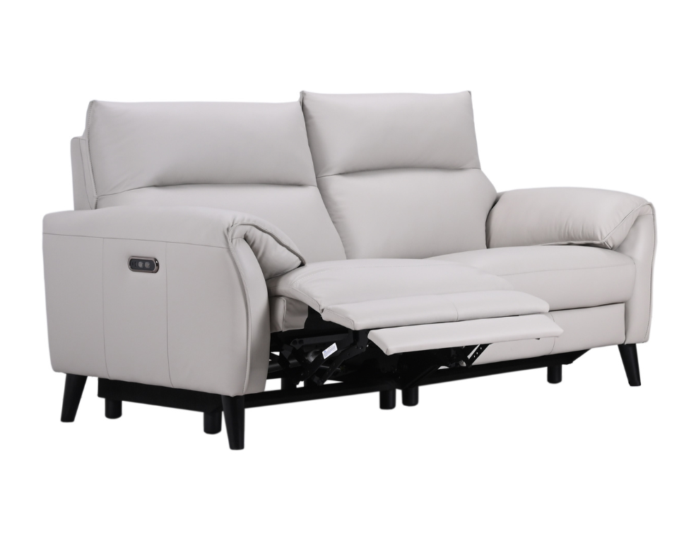 Florence 2.5 Seater Leather Recliner Sofa – 100% Leather & Electric Recliner - 