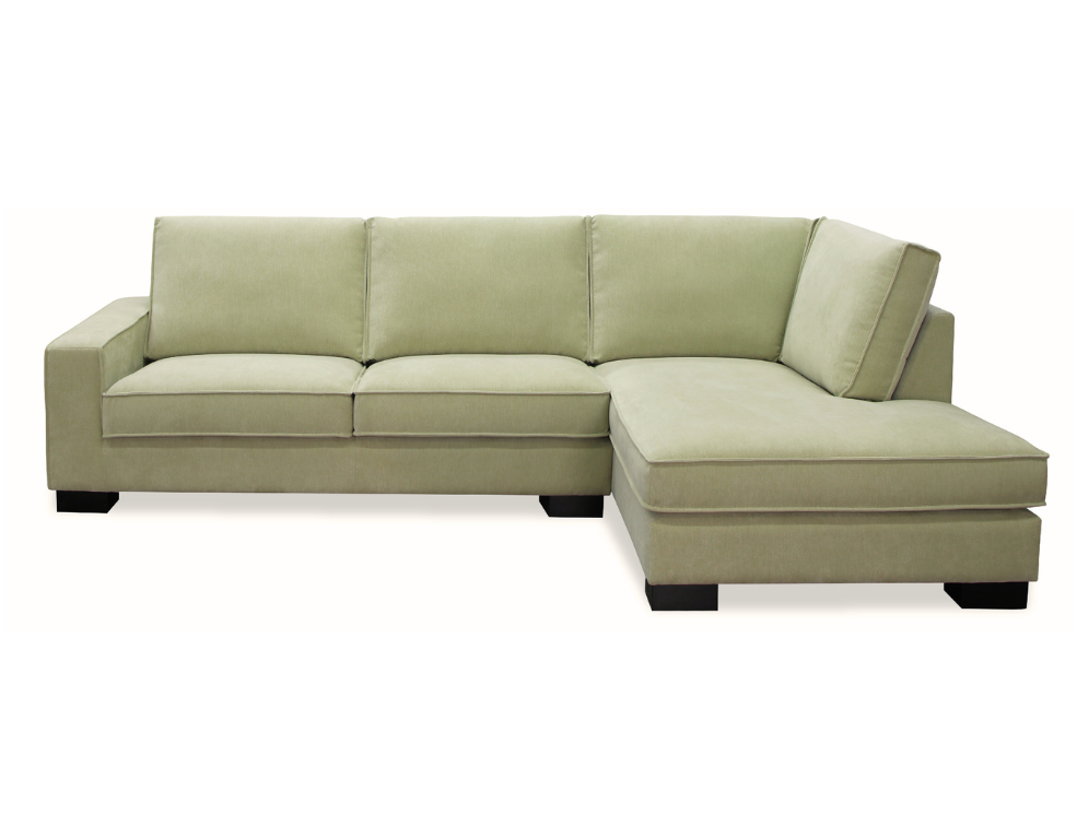 Geneva 3 Seater Chaise – Grace Fabric with Modern Design - 