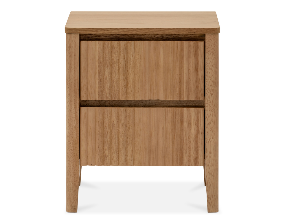 Gina 4 Piece Bedroom Suite – Solid Oak & Glamour Fabric Headboard - 