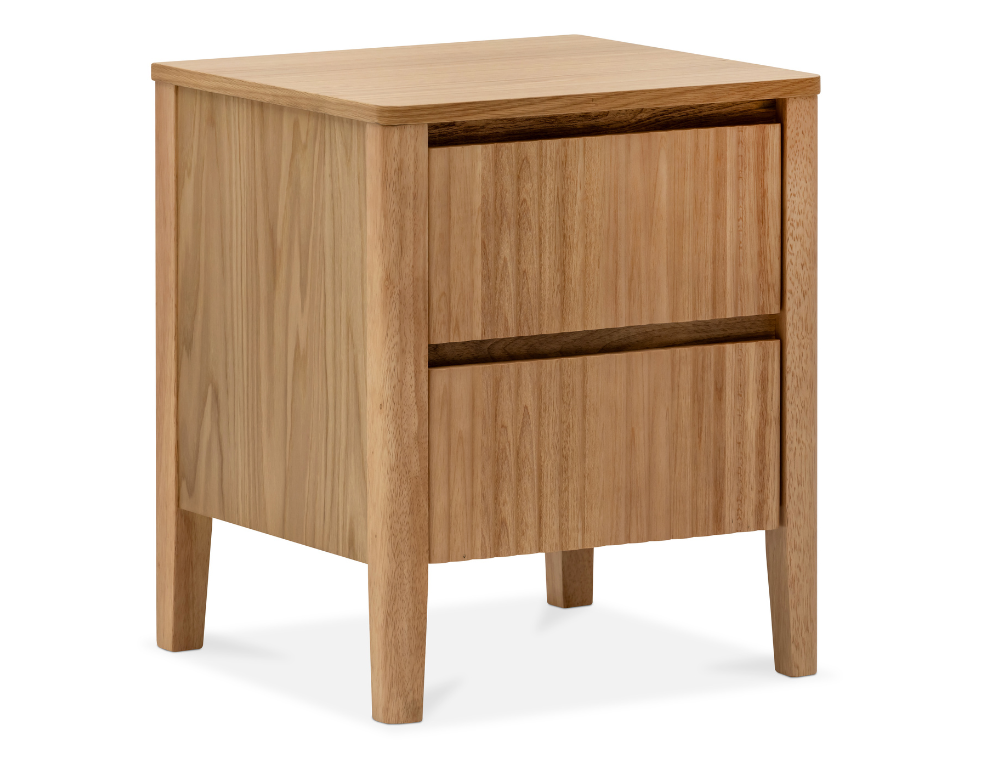 Gina 4 Piece Bedroom Suite – Solid Oak & Glamour Fabric Headboard - 