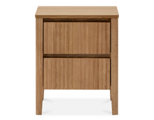  Gina Bedside Table – Solid Oak & Fluted Design
