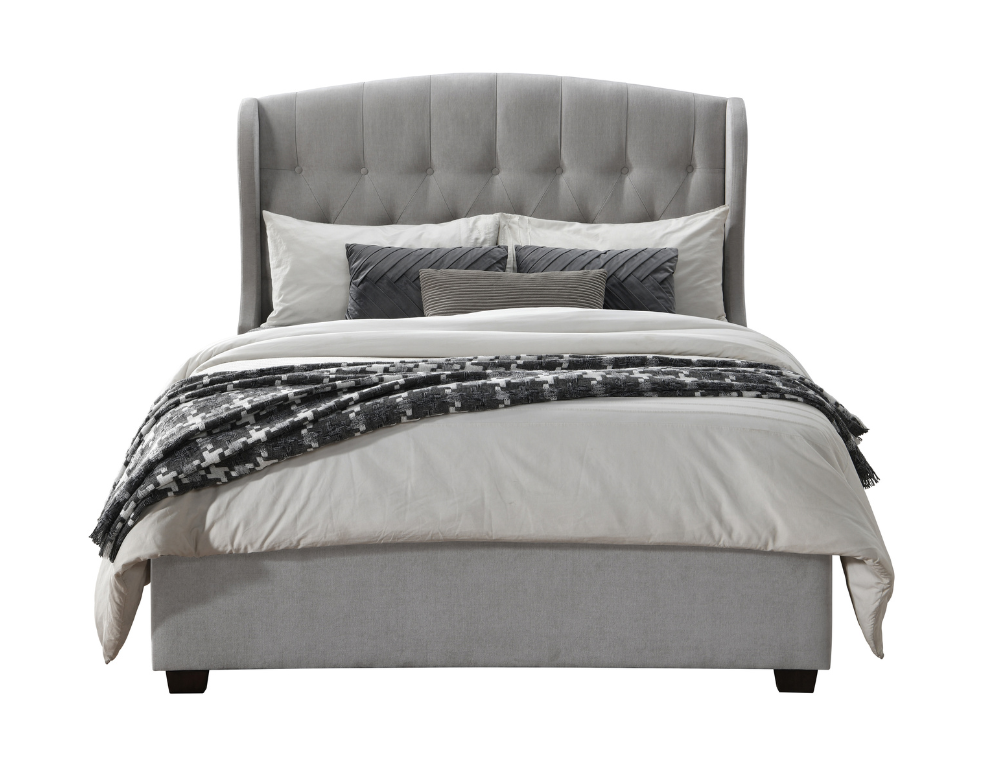 Harper Gaslift Bed Frame – Stylish Storage Bed in Soft Venice Fabric - 