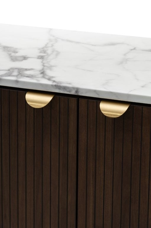 Henley Buffet - Solid Marble Top & Walnut Timber Finish