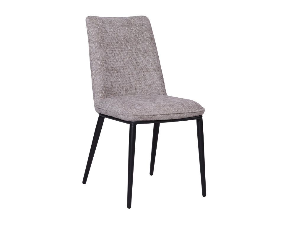 Imani Dining Chair – Mornington Fabric with Black Powder-Coated Steel Legs - 