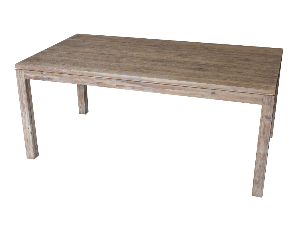 Imani Dining Table – Solid Oak Veneer with Vertical Line Detailing - 