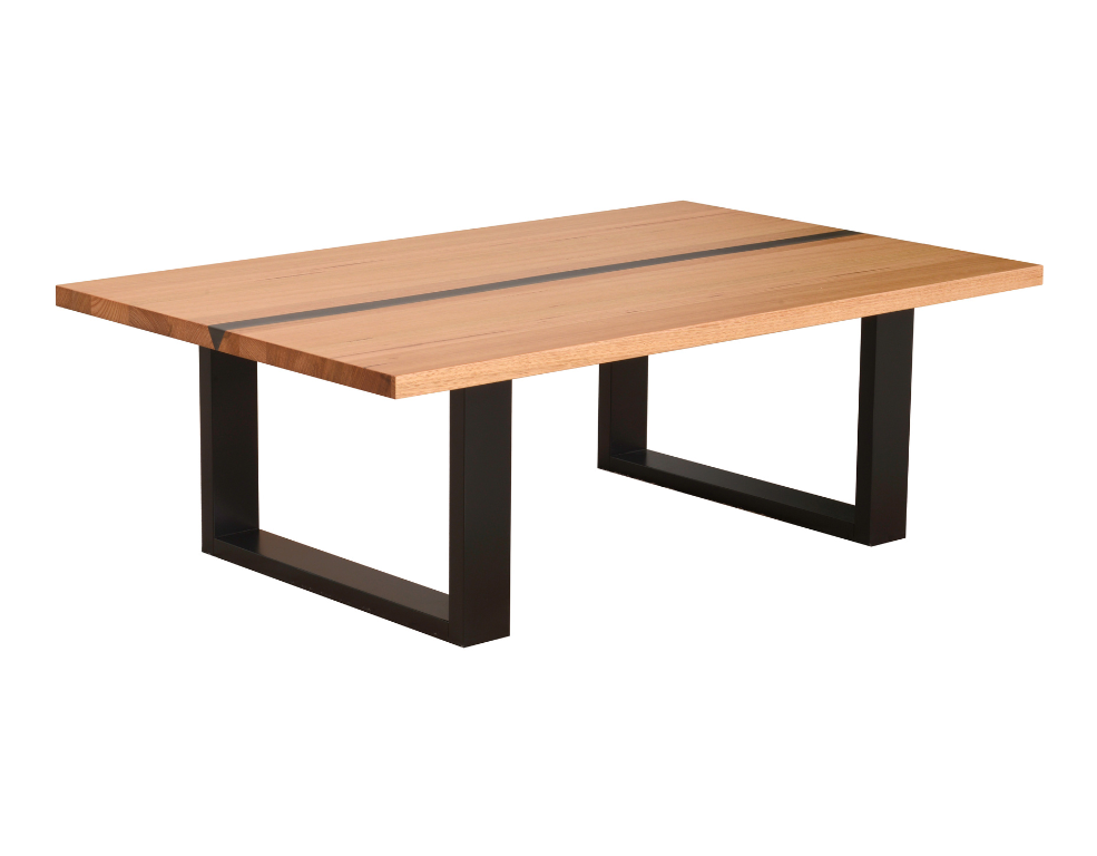 Katania Coffee Table – Messmate Timber with Resin Inlay - 