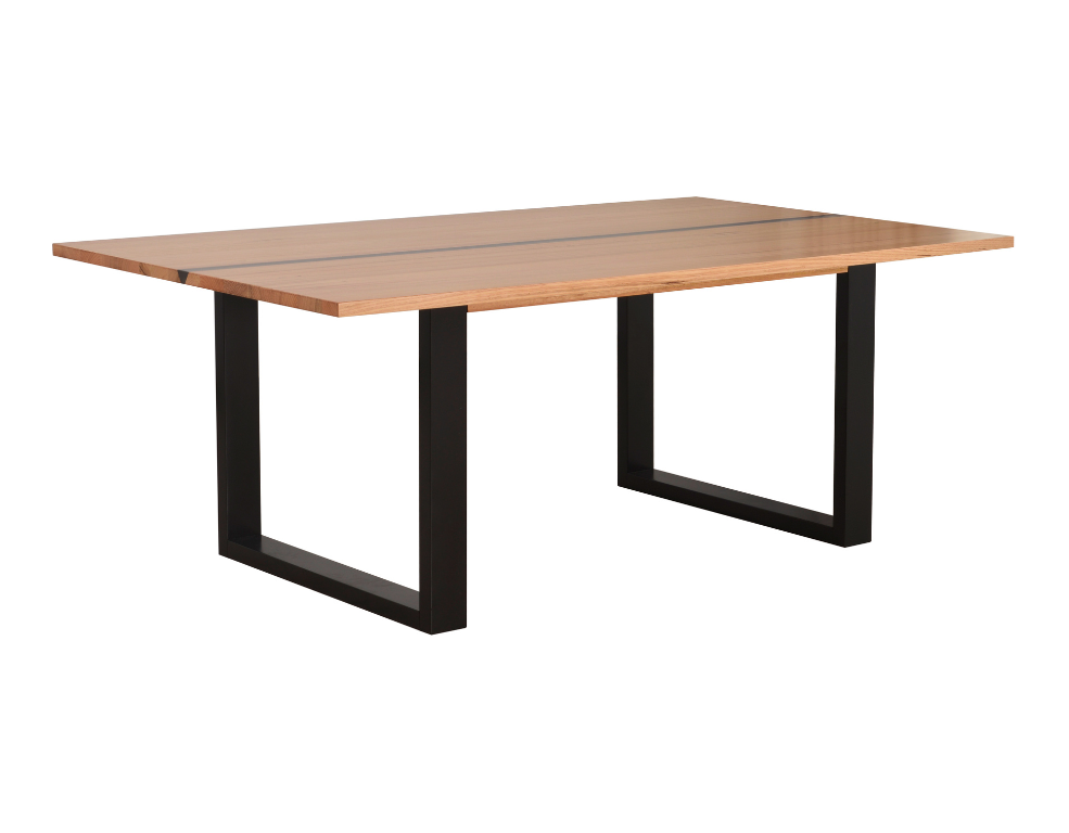 Katania Dining Table – Messmate Timber with Resin Inlay - 