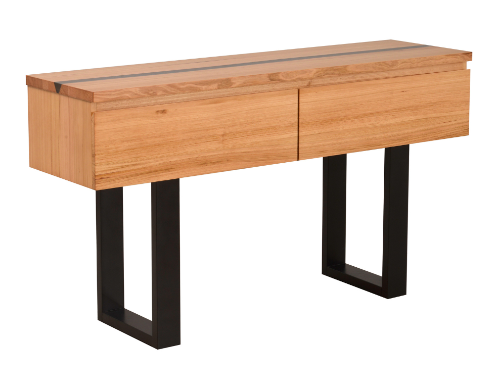 Katania Hall Table – Messmate Timber with Resin Inlay - 