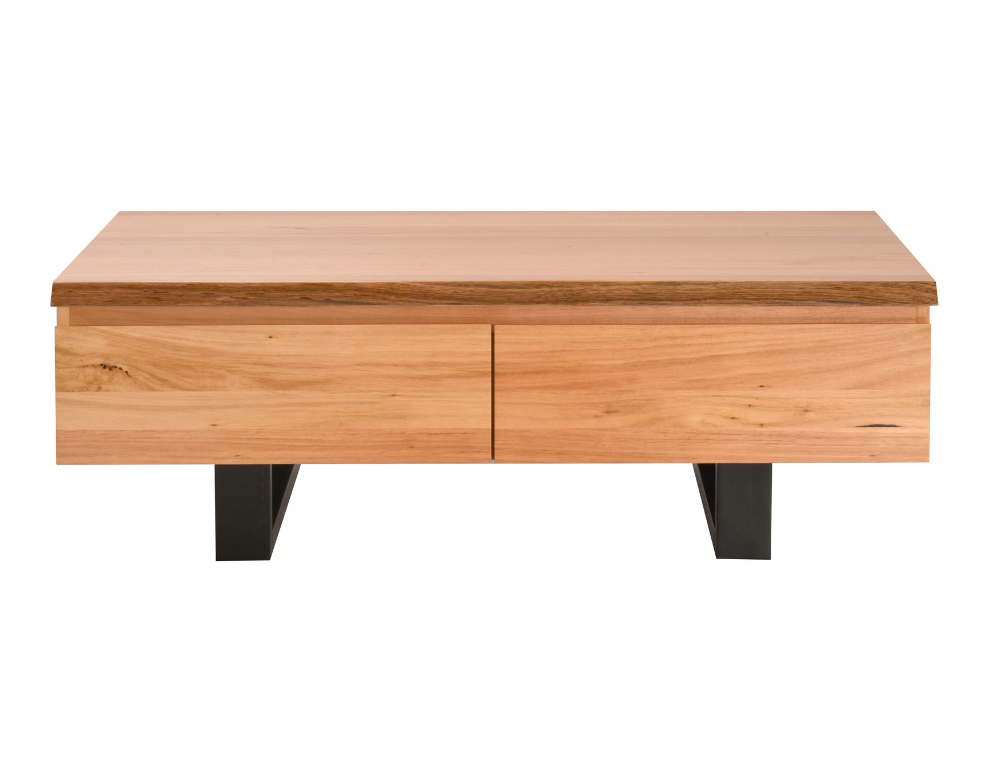 Leilani Coffee Table – Messmate Timber with Storage Drawers - 