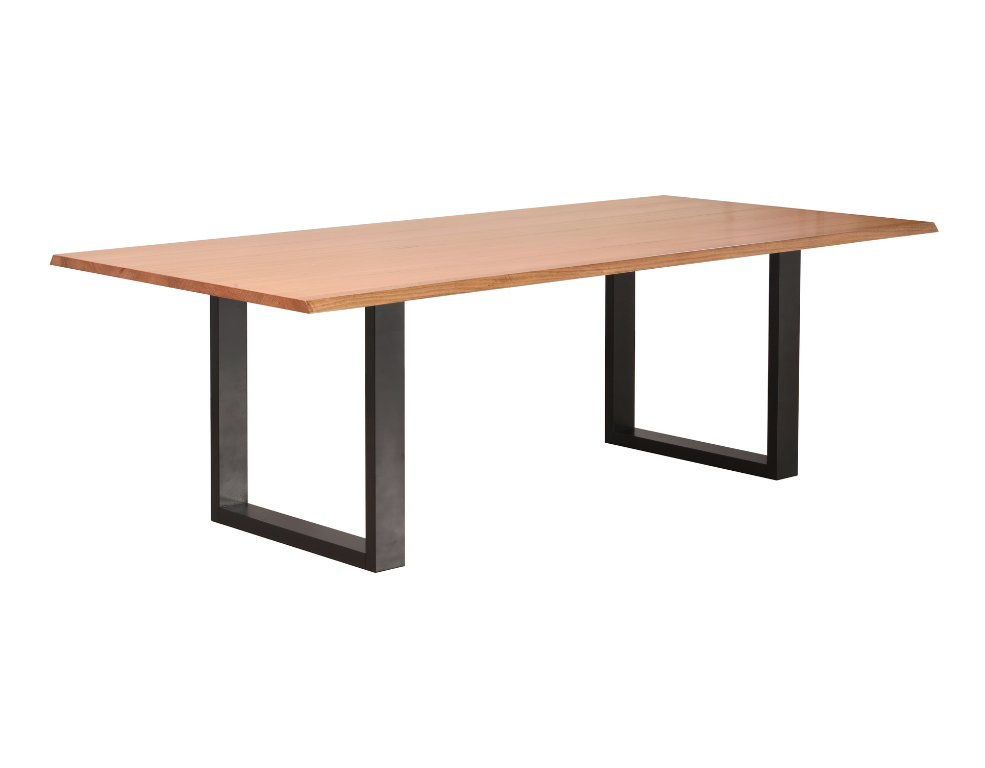 Leilani Dining Table – Messmate Timber with Black Legs - 
