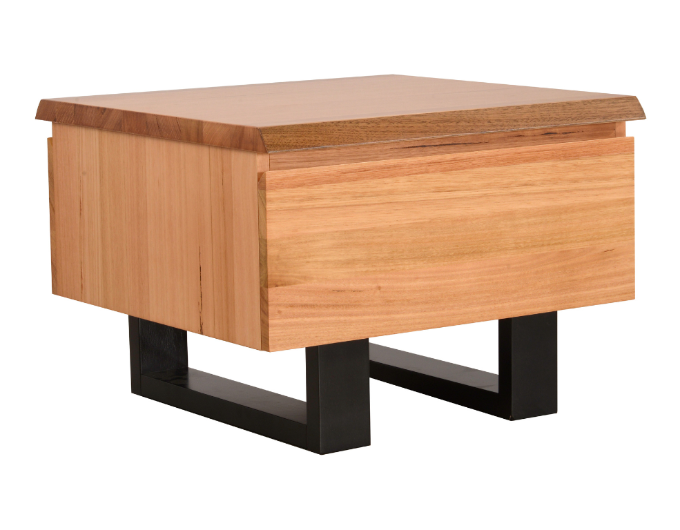 Leilani Lamp Table – Messmate Timber with Black Legs - 