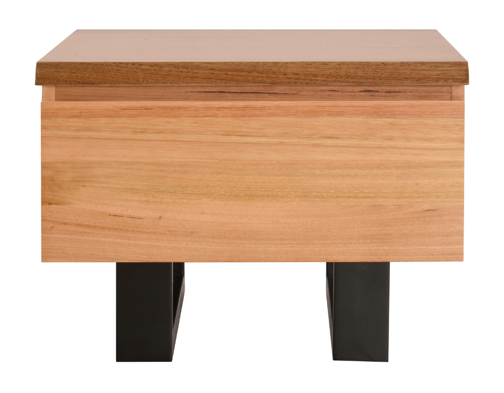 Leilani Lamp Table – Messmate Timber with Black Legs - 