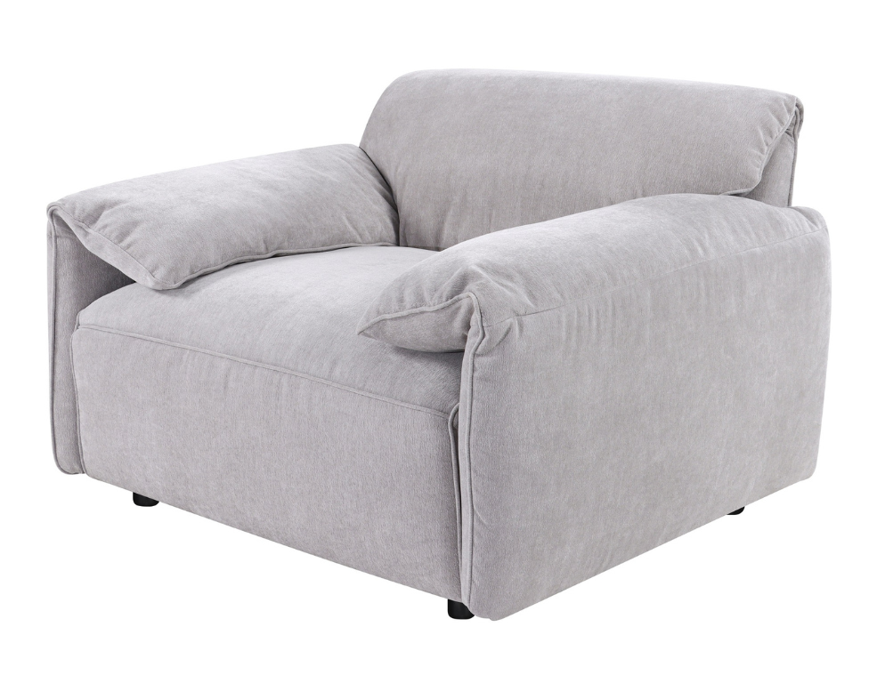 Luxe Single Seater Sofa – Feather Seating & Grace Fabric - 