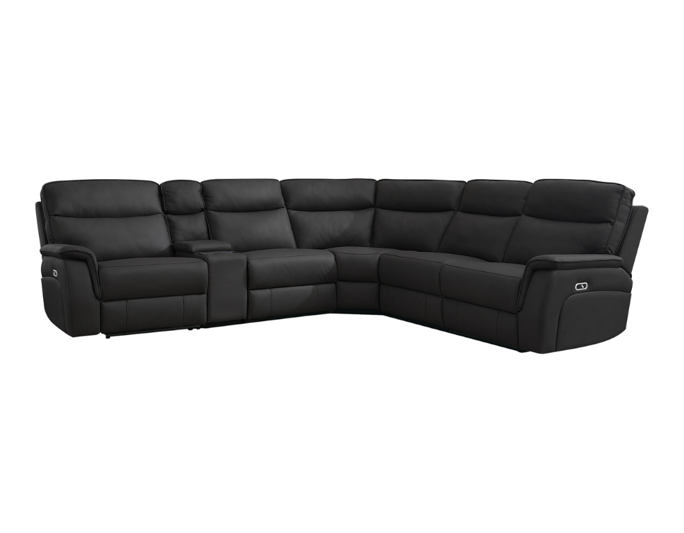 Madrid 5 Seater Modular Corner Lounge – Smooth Action Electric Recliners & Endurotek Fabric - 