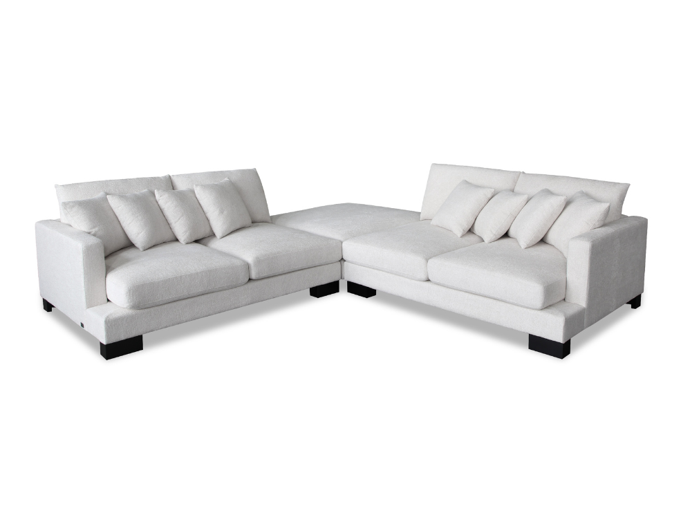 Manhattan 5 Seater Modular Corner Lounge – Mornington Fabric with Deep Seating - 