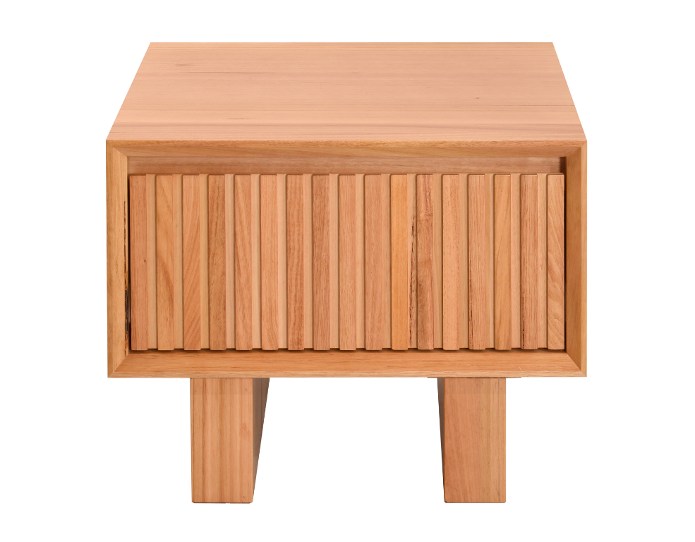 Nemesis Lamp Table – Messmate Timber Lamp Table with Storage Drawer - 