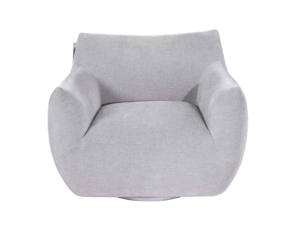 Nixon Swivel Chair – Glamour Fabric with 360° Swivel Action - 